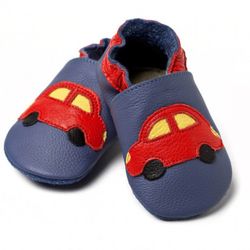 Topánky Liliputi - modré s autom