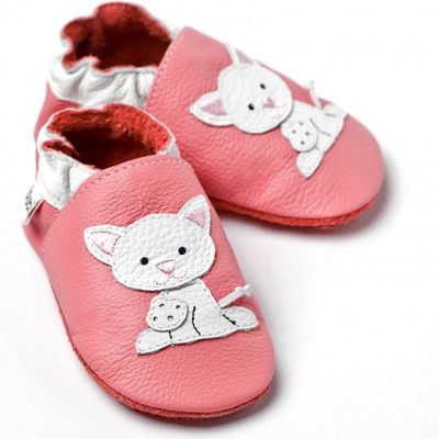 Topánky Liliputi - ružové s mačiatkom